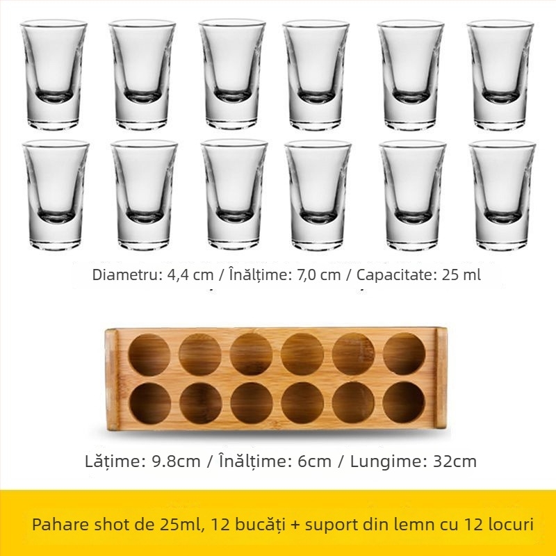 Set de pahare pentru băuturi spirtoase — sticlă sodă-limă, peste 10 bucăți, Stil Chinez Nou