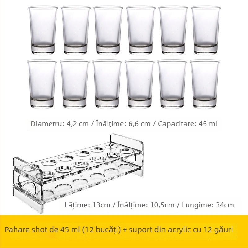 Set de pahare pentru băuturi spirtoase — sticlă sodă-limă, peste 10 bucăți, Stil Chinez Nou