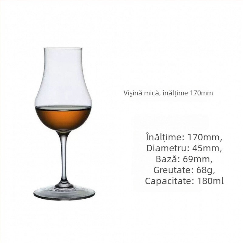 Pahar de vin din cristal, design în stil lalele, capacitate 101–200 ml, stil modern simplu, imprimare logo disponibilă, ambalat într-o cutie din carton