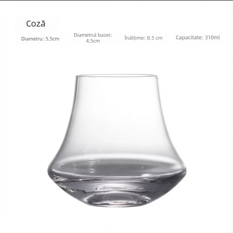 Pahar de vin din cristal, design în stil lalele, capacitate 101–200 ml, stil modern simplu, imprimare logo disponibilă, ambalat într-o cutie din carton