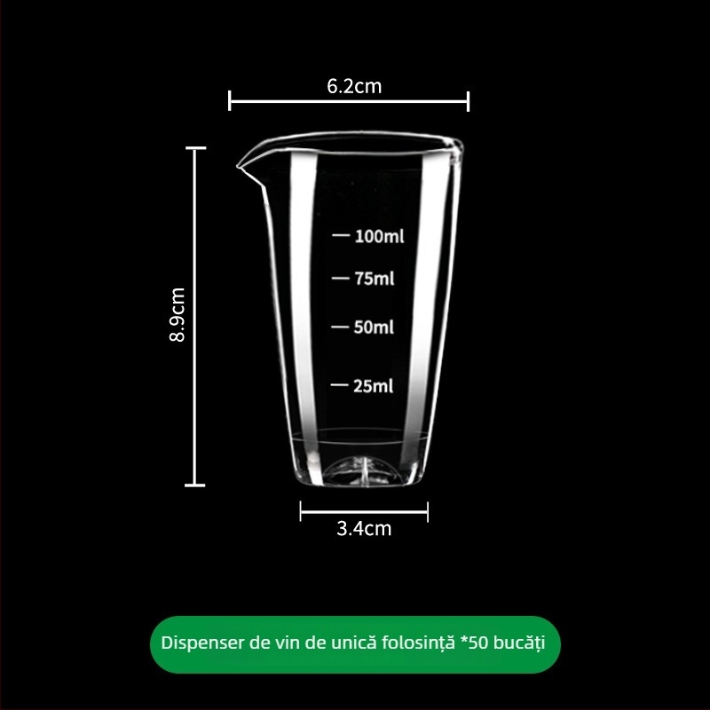 Set decantare Golden Five Edge – Plastic, un recipient și o ceașcă, stil simplu modern