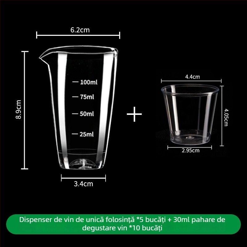 Set decantare Golden Five Edge – Plastic, un recipient și o ceașcă, stil simplu modern