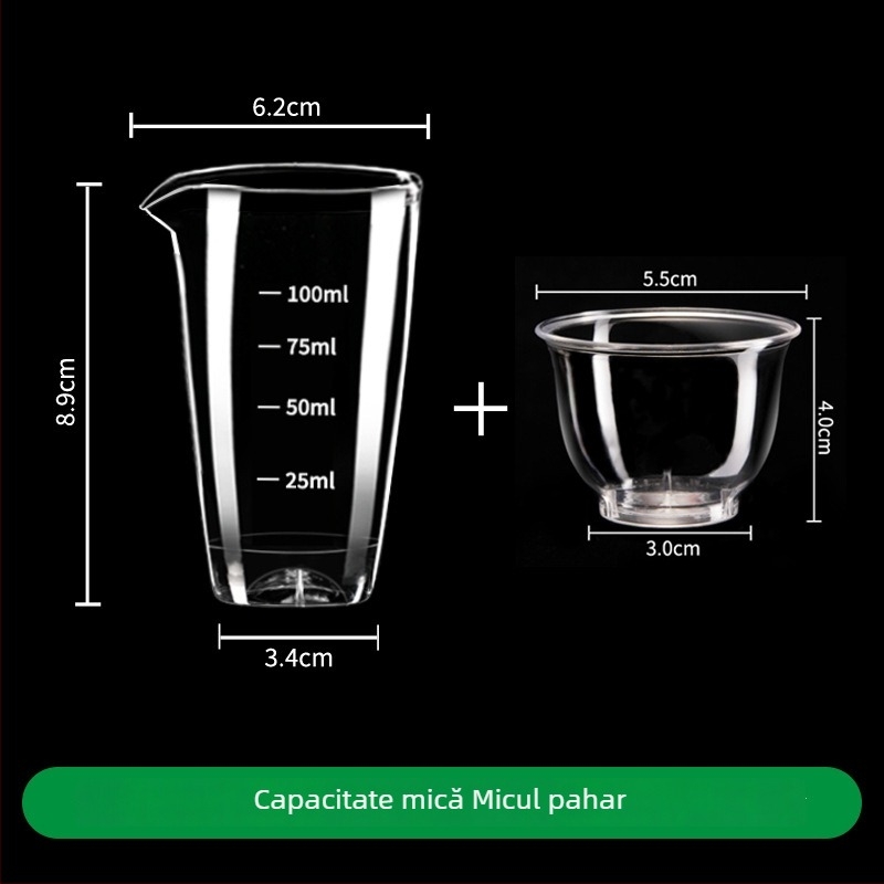 Set decantare Golden Five Edge – Plastic, un recipient și o ceașcă, stil simplu modern