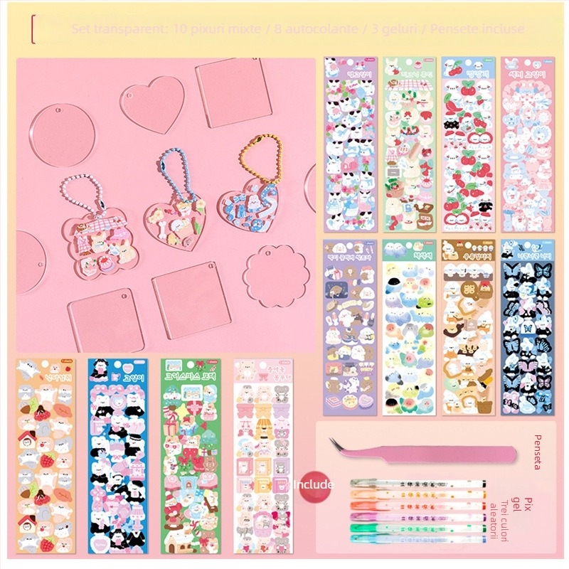 Set 3D pix gel – pix cu un singur cap, cerneală neștergibilă, corp din plastic, ambalaj în cutie, model YX-ZGDB