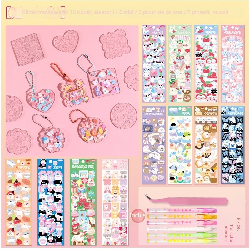 Set 3D pix gel – pix cu un singur cap, cerneală neștergibilă, corp din plastic, ambalaj în cutie, model YX-ZGDB