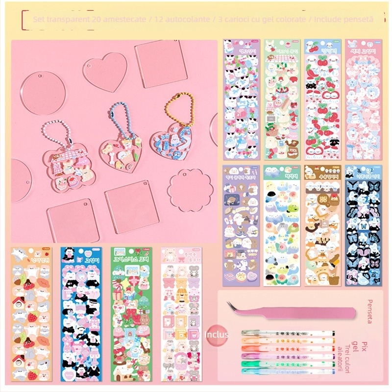 Set 3D pix gel – pix cu un singur cap, cerneală neștergibilă, corp din plastic, ambalaj în cutie, model YX-ZGDB