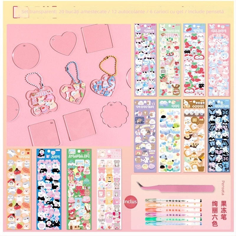 Set 3D pix gel – pix cu un singur cap, cerneală neștergibilă, corp din plastic, ambalaj în cutie, model YX-ZGDB