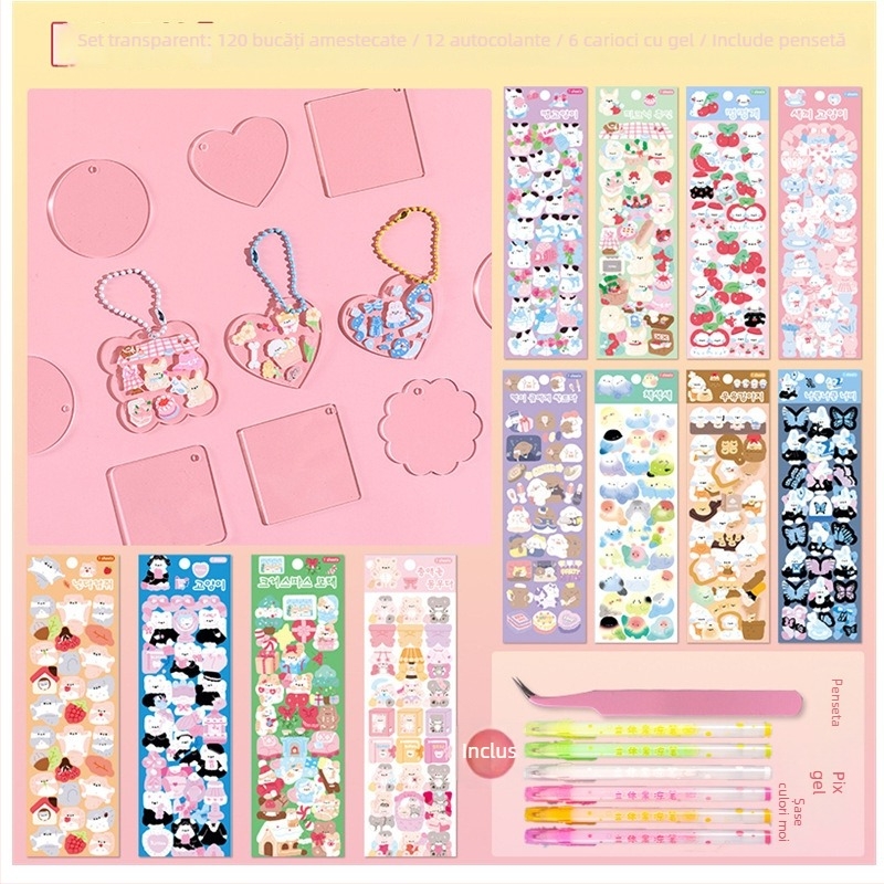 Set 3D pix gel – pix cu un singur cap, cerneală neștergibilă, corp din plastic, ambalaj în cutie, model YX-ZGDB