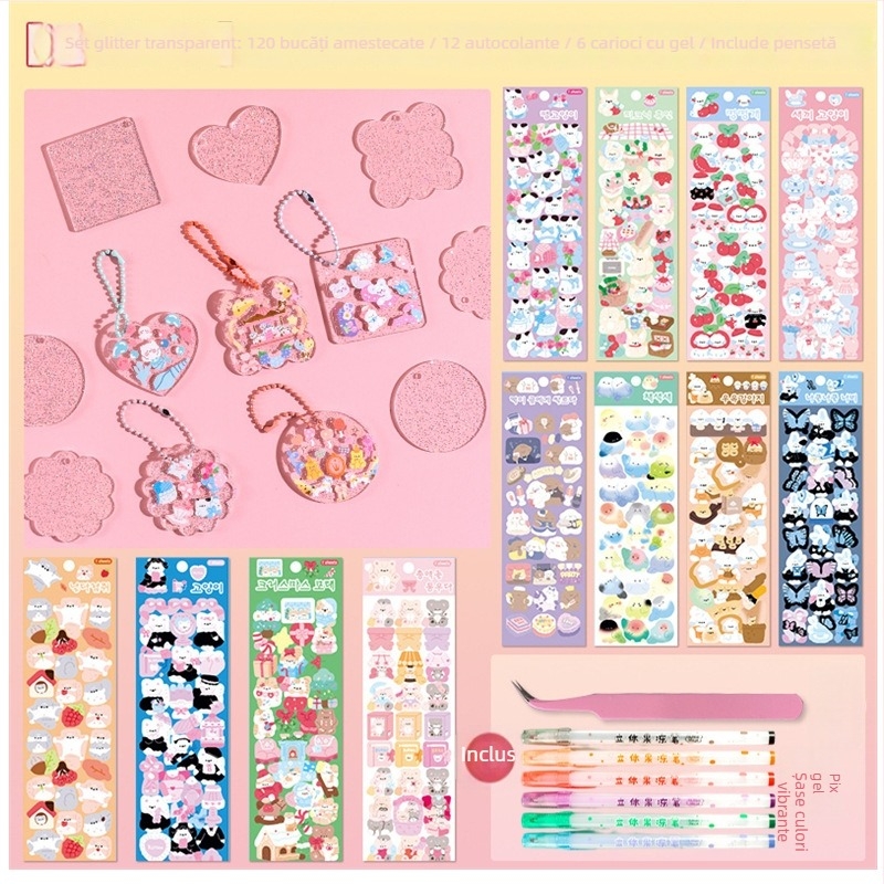 Set 3D pix gel – pix cu un singur cap, cerneală neștergibilă, corp din plastic, ambalaj în cutie, model YX-ZGDB