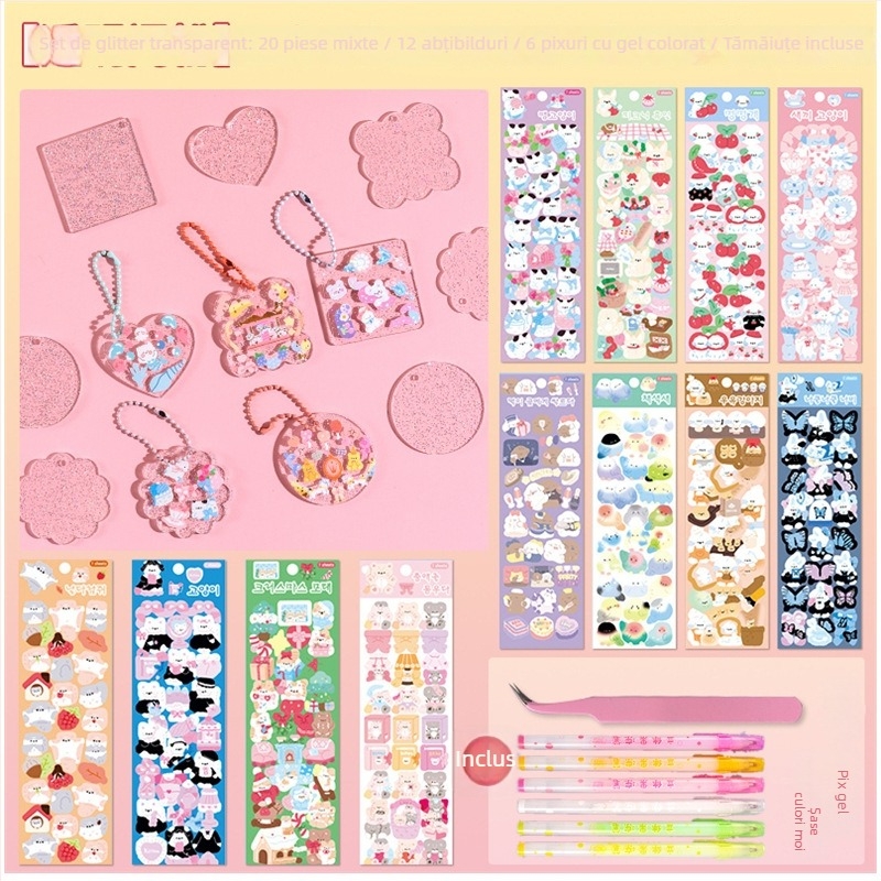 Set 3D pix gel – pix cu un singur cap, cerneală neștergibilă, corp din plastic, ambalaj în cutie, model YX-ZGDB