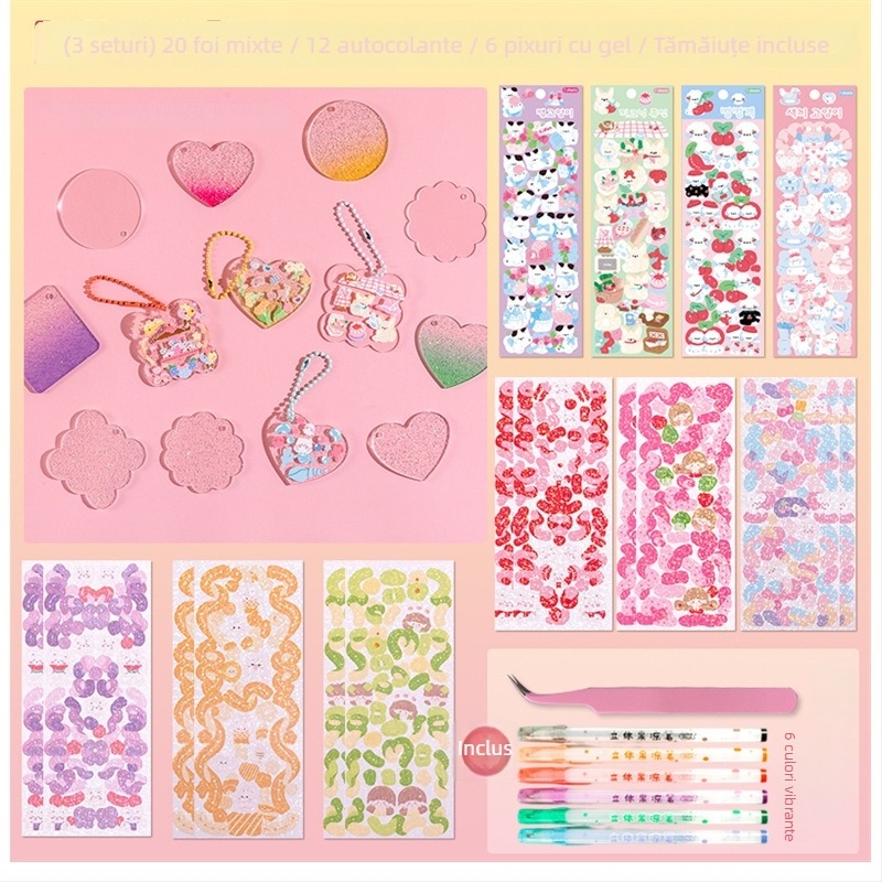 Set 3D pix gel – pix cu un singur cap, cerneală neștergibilă, corp din plastic, ambalaj în cutie, model YX-ZGDB