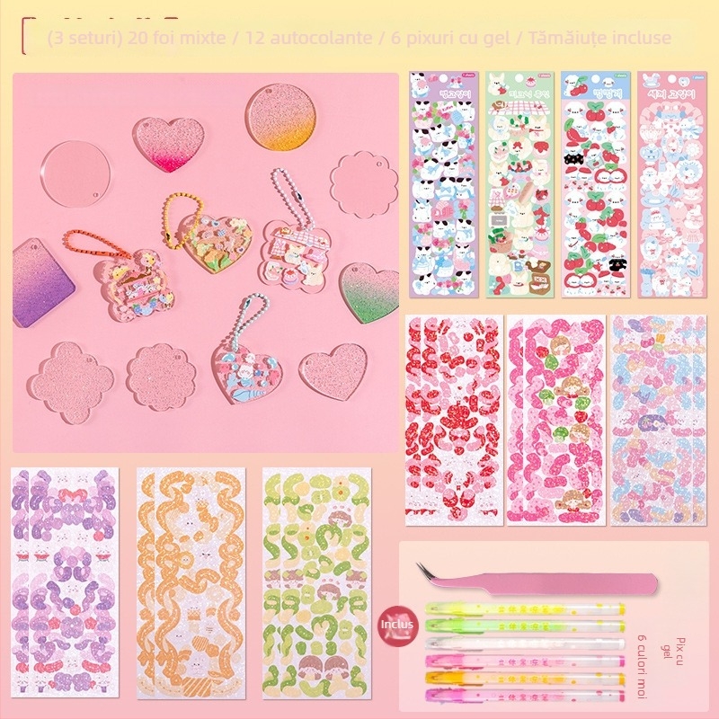 Set 3D pix gel – pix cu un singur cap, cerneală neștergibilă, corp din plastic, ambalaj în cutie, model YX-ZGDB