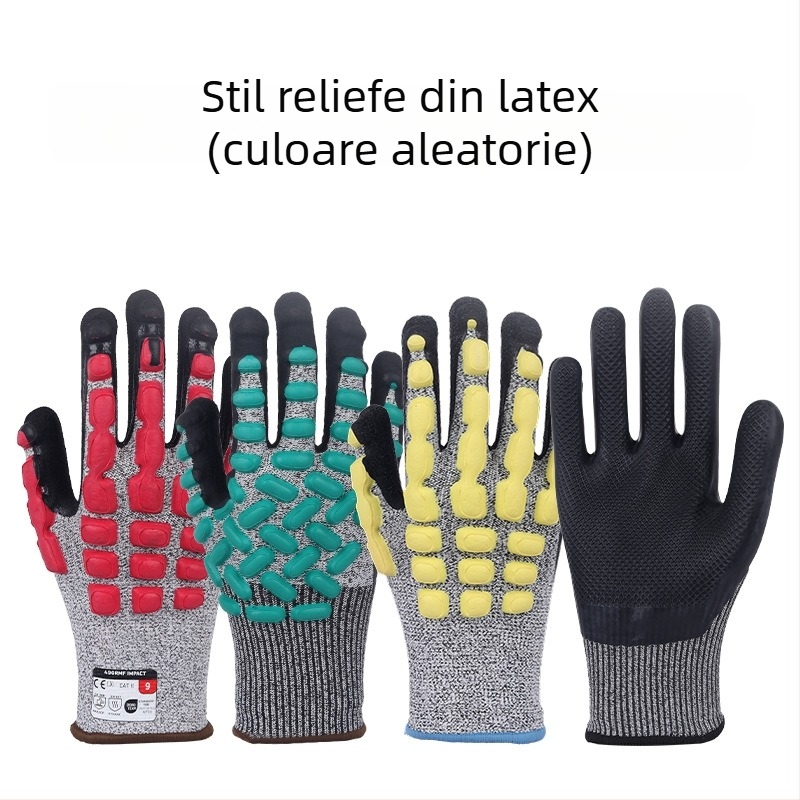 Mănuși de protecție HPPE rezistente la tăiere pentru sticlă, industrie, măcelărie, șantier și pescuit