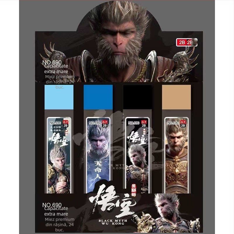 Refil pentru creion mecanic Zhuoer, 0,7 mm, plastic, model 611