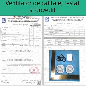 Ventilator pentru talie, alimentat USB, 4 trepte de viteză, motor cu perii, afișaj digital