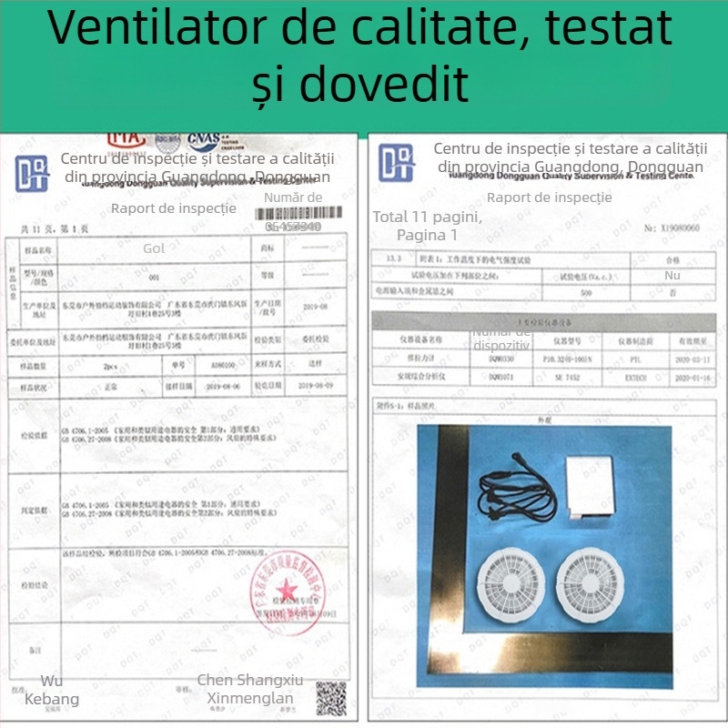 Ventilator pentru talie, alimentat USB, 4 trepte de viteză, motor cu perii, afișaj digital