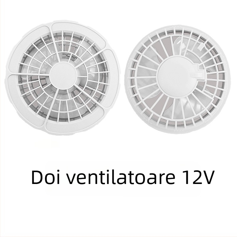 Ventilator pentru talie, alimentat USB, 4 trepte de viteză, motor cu perii, afișaj digital