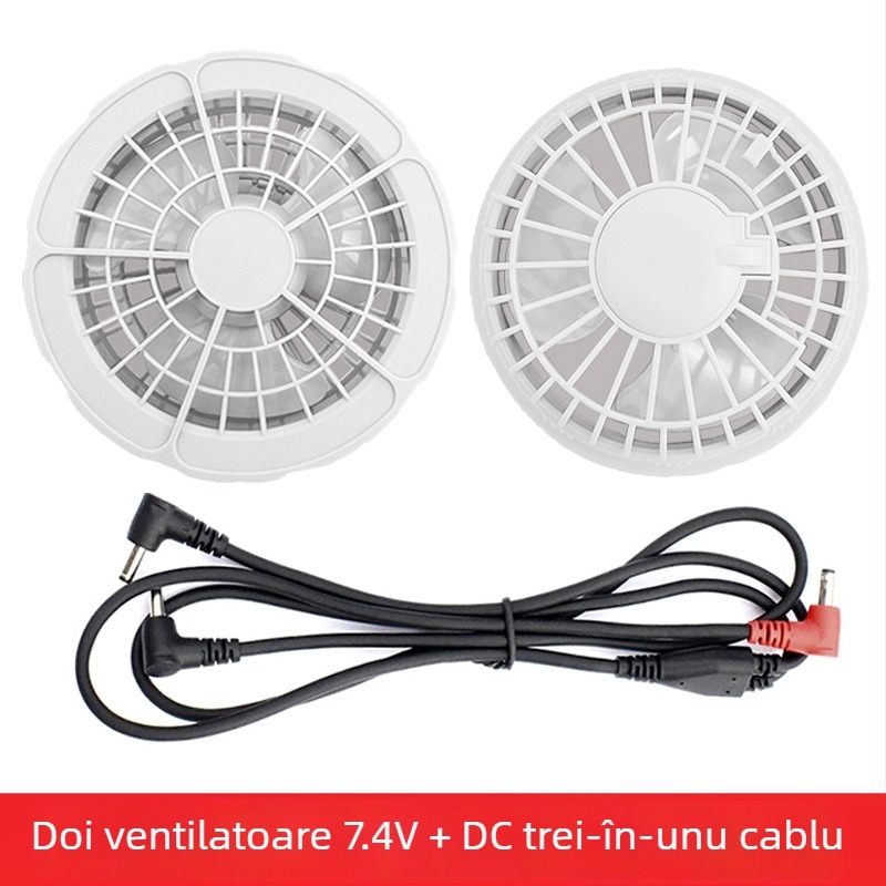Ventilator pentru talie, alimentat USB, 4 trepte de viteză, motor cu perii, afișaj digital