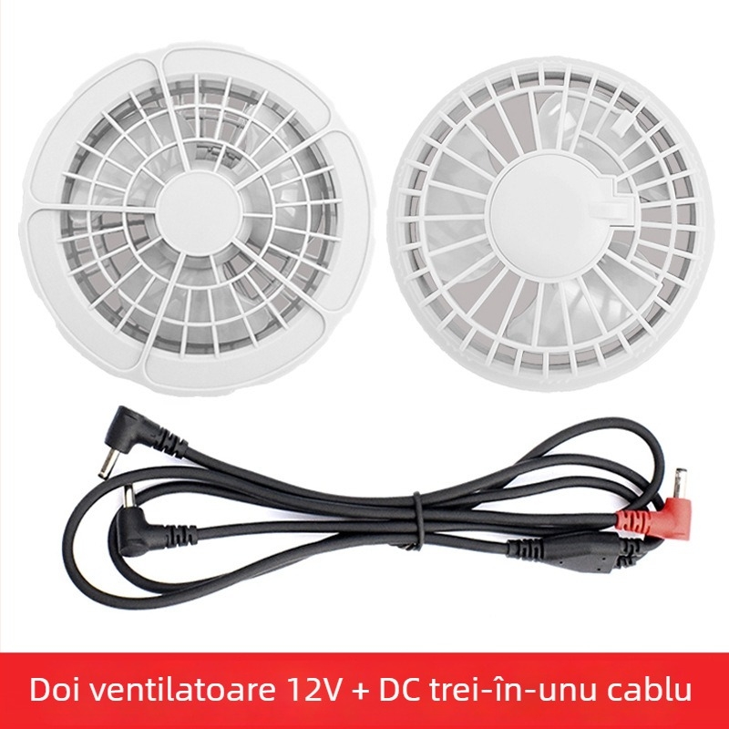 Ventilator pentru talie, alimentat USB, 4 trepte de viteză, motor cu perii, afișaj digital