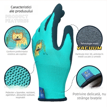 Mănuși pentru copii Xingyu, pentru grădinărit și muncă – protecție la muncă, antiderapante, anti-perforație, greutate 22–25 g pe pereche