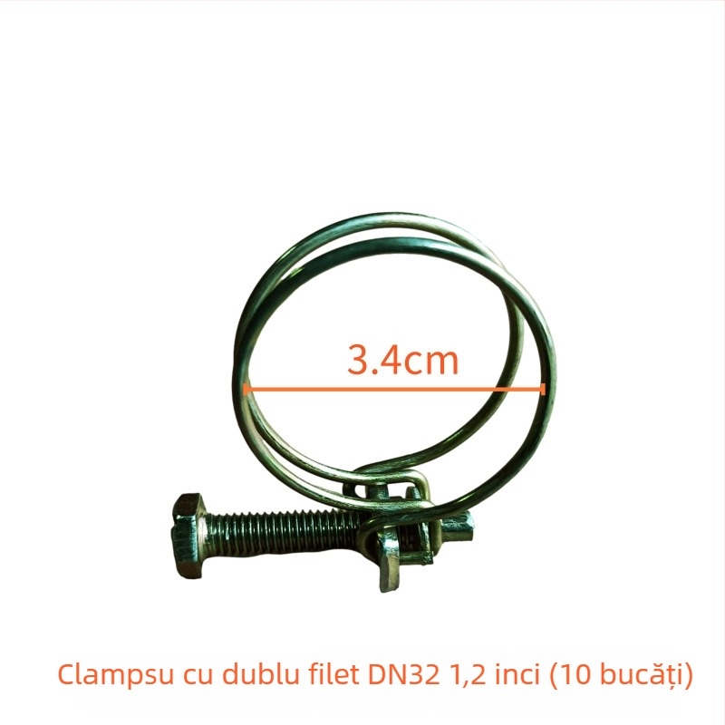 Set conector pentru furtun de incendiu pe tambur — clipsuri inel, clemă de gât, suport pentru țeavă, arc, pernă din cauciuc