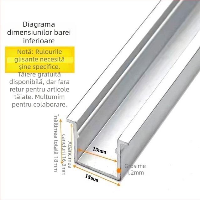 Rulment universal pentru uși din lemn – roată de agățare pentru uși glisante cu panouri multiple, sistem de șine groase, oțel inoxidabil, susține până la 180 kg, brand Ecrew Yigu