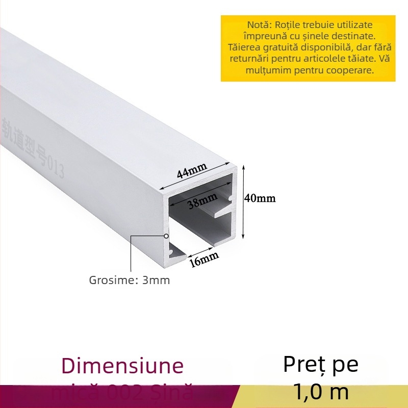 Rulment universal pentru uși din lemn – roată de agățare pentru uși glisante cu panouri multiple, sistem de șine groase, oțel inoxidabil, susține până la 180 kg, brand Ecrew Yigu