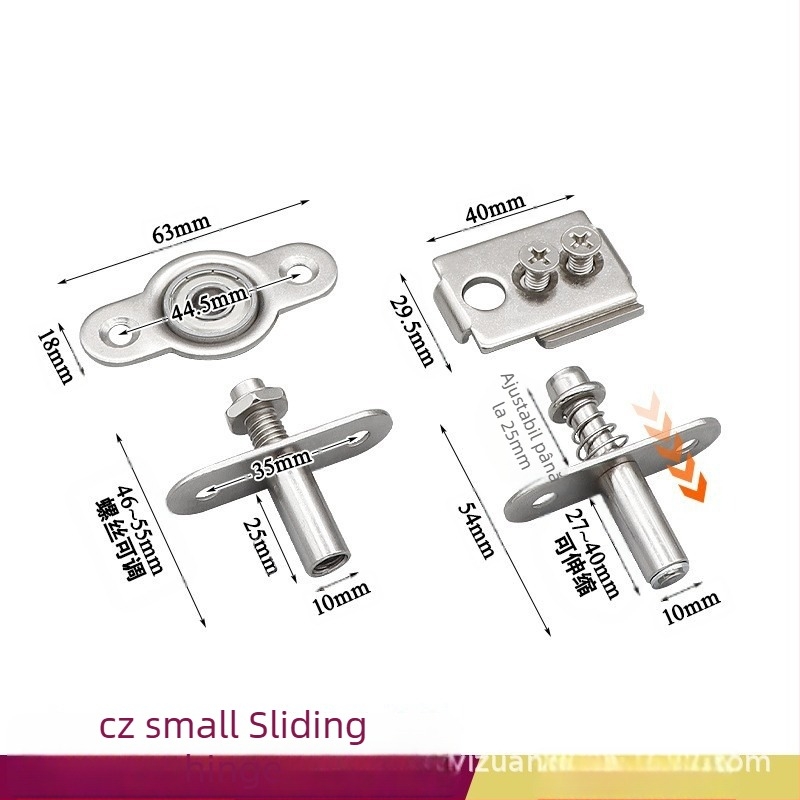 Rulment universal pentru uși din lemn – roată de agățare pentru uși glisante cu panouri multiple, sistem de șine groase, oțel inoxidabil, susține până la 180 kg, brand Ecrew Yigu