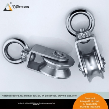 Rola de suspensie din oțel inoxidabil 304 pentru cablu de oțel, roată simplă cu capacitate de încărcare