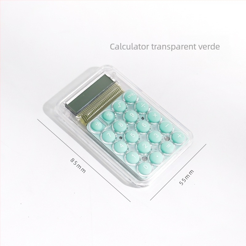 Calculator portabil în tema morcov, silențios, pentru elevi din învățământul primar, afișaj 12 cifre, alimentat cu baterie AA.