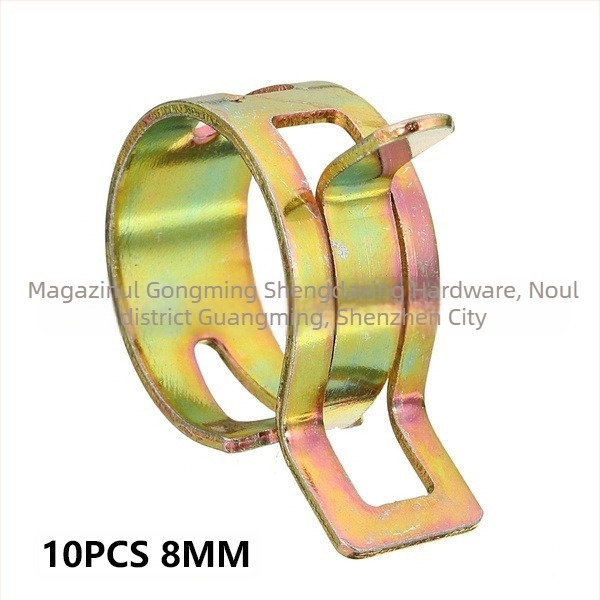 Clamă pentru țevi metalice cu inele elastice, stil japonez, acoperire zincată, cutie cu 100 sau 160 de bucăți