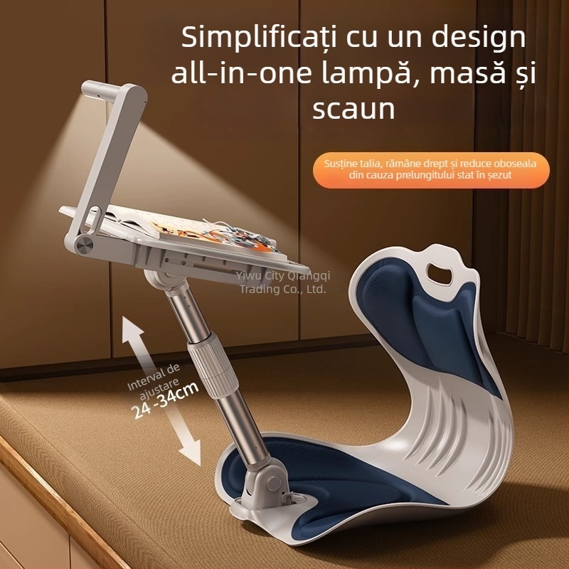Scaun pentru corectarea posturii la copii cu iluminare, înălțime reglabilă, suport de lectură, anti-încovoiere, birou de studiu cu profil redus • Primăvara 2026 • Model 1 • Număr produs 3753121521193 • Certificare CE