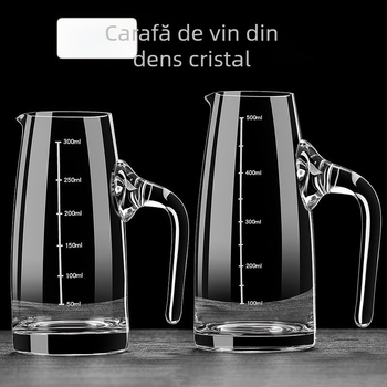 Set de decantare pentru uz casnic, cu pahar de măsurare și scară, din cristal fără plumb