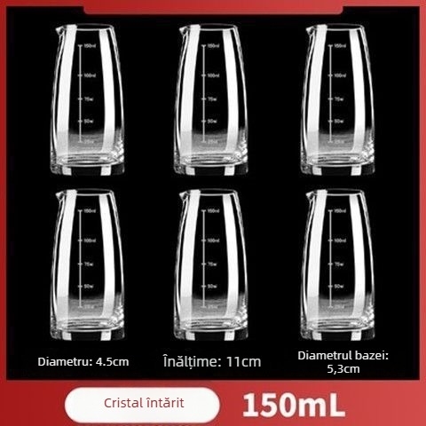 Set de decantare pentru uz casnic, cu pahar de măsurare și scară, din cristal fără plumb