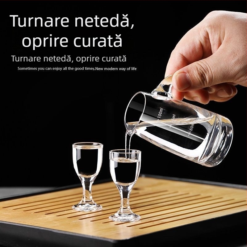 Set de decantare pentru uz casnic, cu pahar de măsurare și scară, din cristal fără plumb