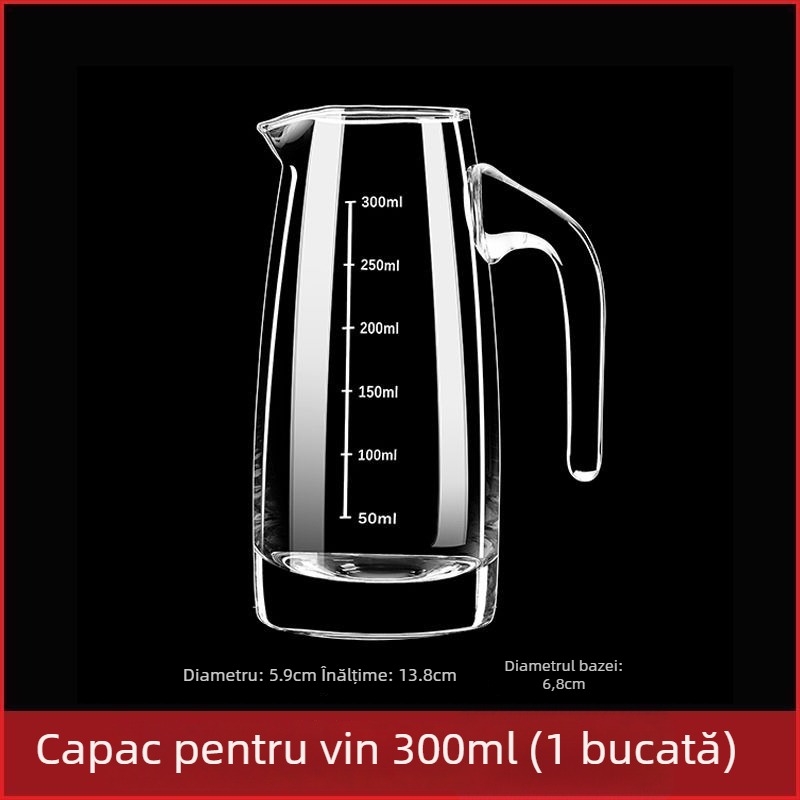 Set de decantare pentru uz casnic, cu pahar de măsurare și scară, din cristal fără plumb