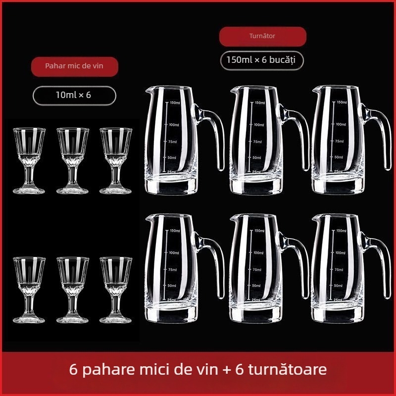 Set de decantare pentru uz casnic, cu pahar de măsurare și scară, din cristal fără plumb