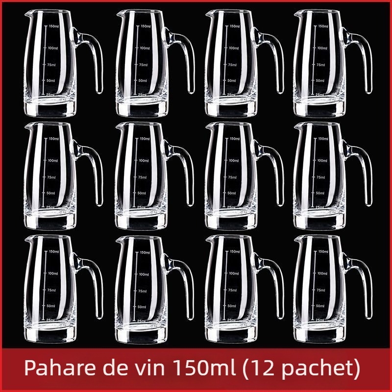 Set de decantare pentru uz casnic, cu pahar de măsurare și scară, din cristal fără plumb