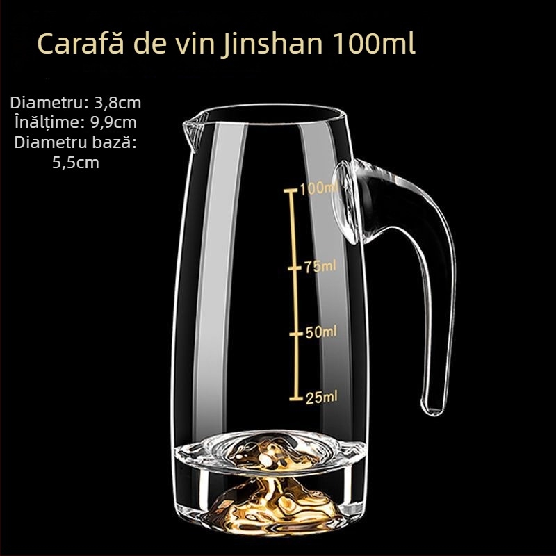 Set de decantare pentru uz casnic, cu pahar de măsurare și scară, din cristal fără plumb