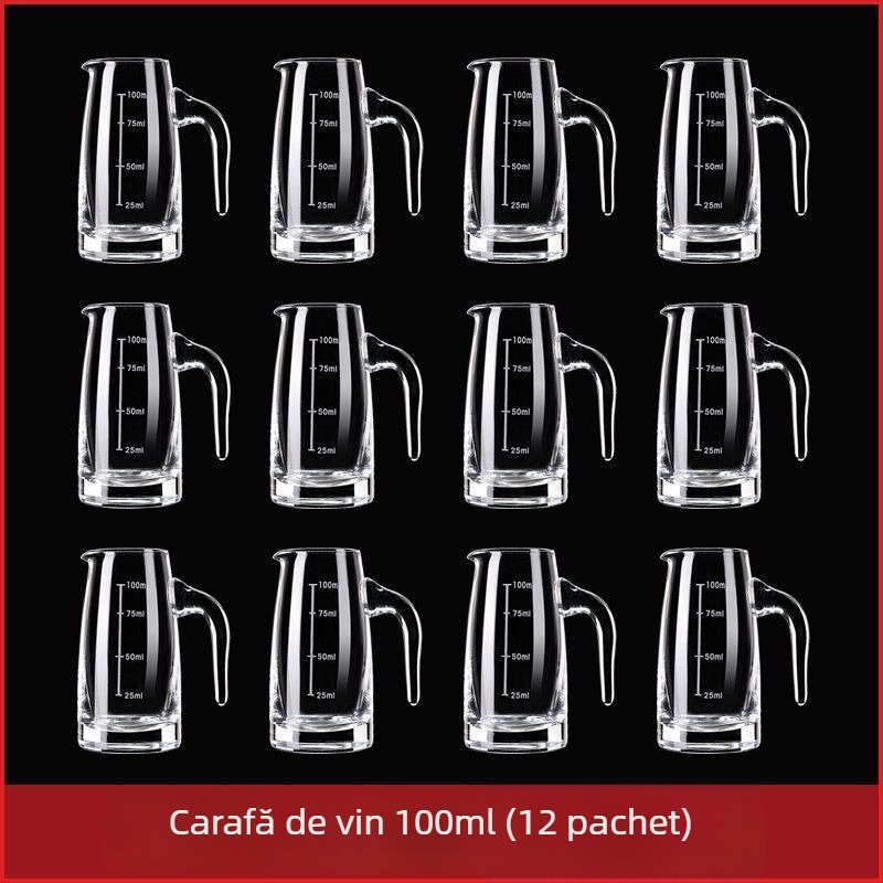 Set de decantare pentru uz casnic, cu pahar de măsurare și scară, din cristal fără plumb