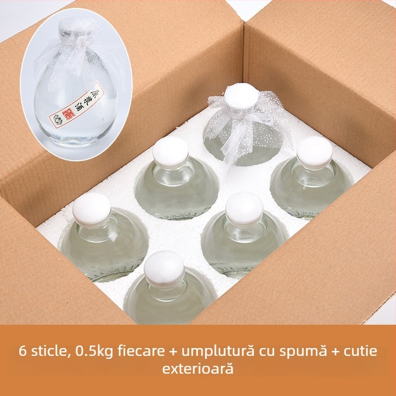 Sticlă ceramică pentru lichior de la Yaojing — stil retro lux, sigilată, recipient mic pentru vin, ambalaj unic, calitate superioară