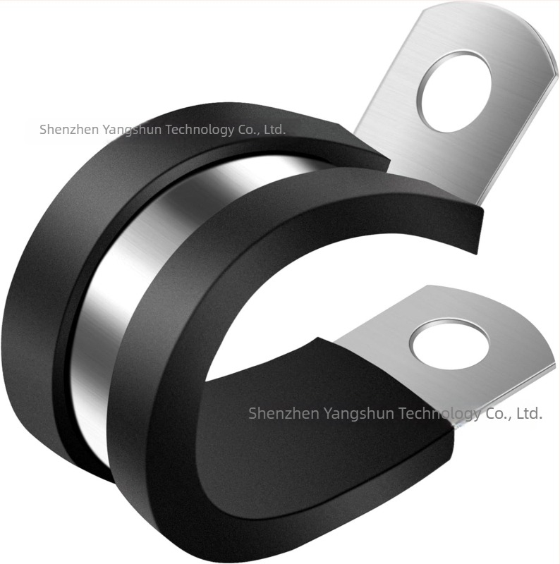 Colier pentru furtun din oțel inoxidabil 304, în formă R, cu amortizor din cauciuc și izolație, pentru țevi și cabluri, Yang Shun