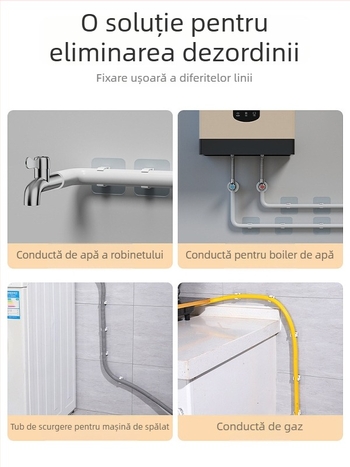 Clip fixare conducte fără găuri pentru țevi PPR, suport în formă de U pentru montaj pe perete, pentru gaze și apă; Tip: Alte; Domeniu de aplicare: Alte; Marcă: Alta