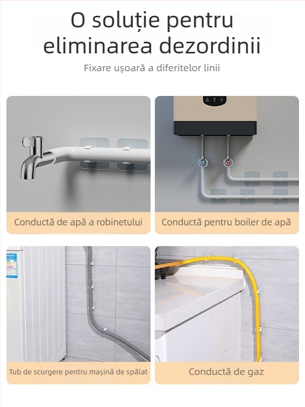 Clip fixare conducte fără găuri pentru țevi PPR, suport în formă de U pentru montaj pe perete, pentru gaze și apă; Tip: Alte; Domeniu de aplicare: Alte; Marcă: Alta