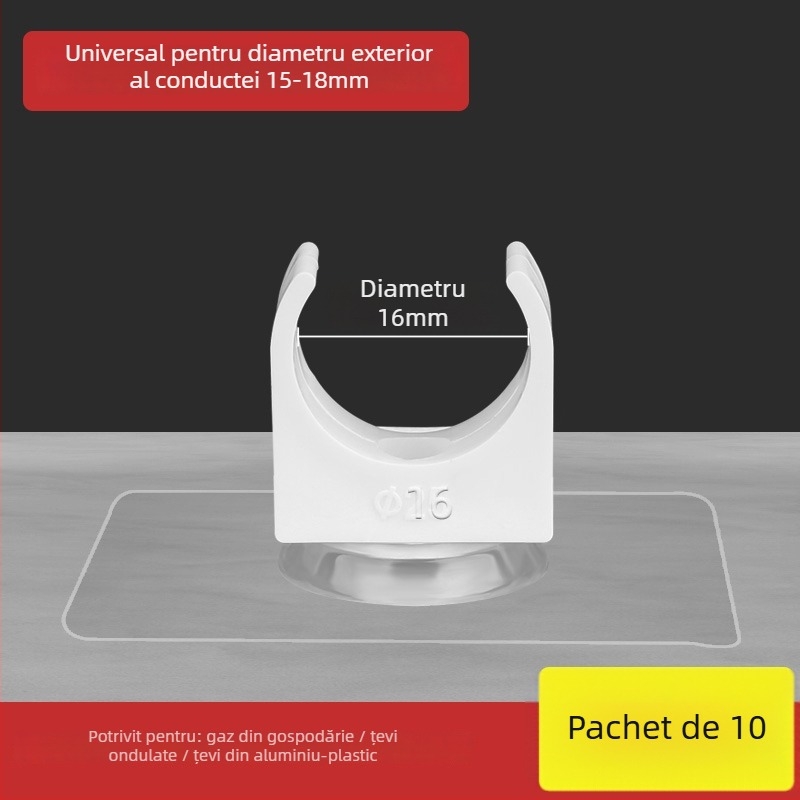 Clip fixare conducte fără găuri pentru țevi PPR, suport în formă de U pentru montaj pe perete, pentru gaze și apă; Tip: Alte; Domeniu de aplicare: Alte; Marcă: Alta