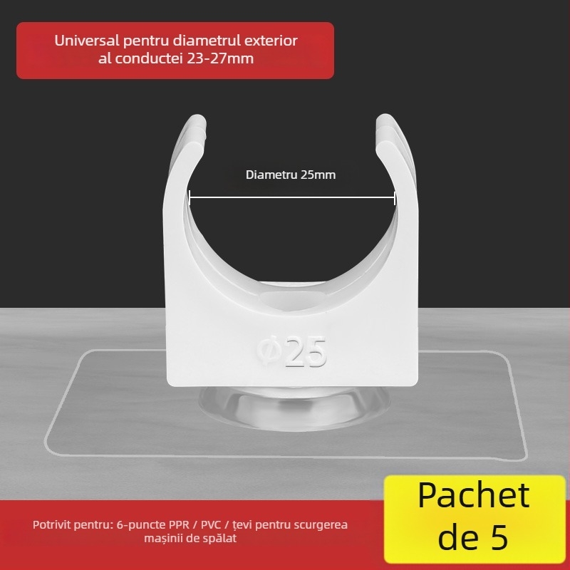 Clip fixare conducte fără găuri pentru țevi PPR, suport în formă de U pentru montaj pe perete, pentru gaze și apă; Tip: Alte; Domeniu de aplicare: Alte; Marcă: Alta