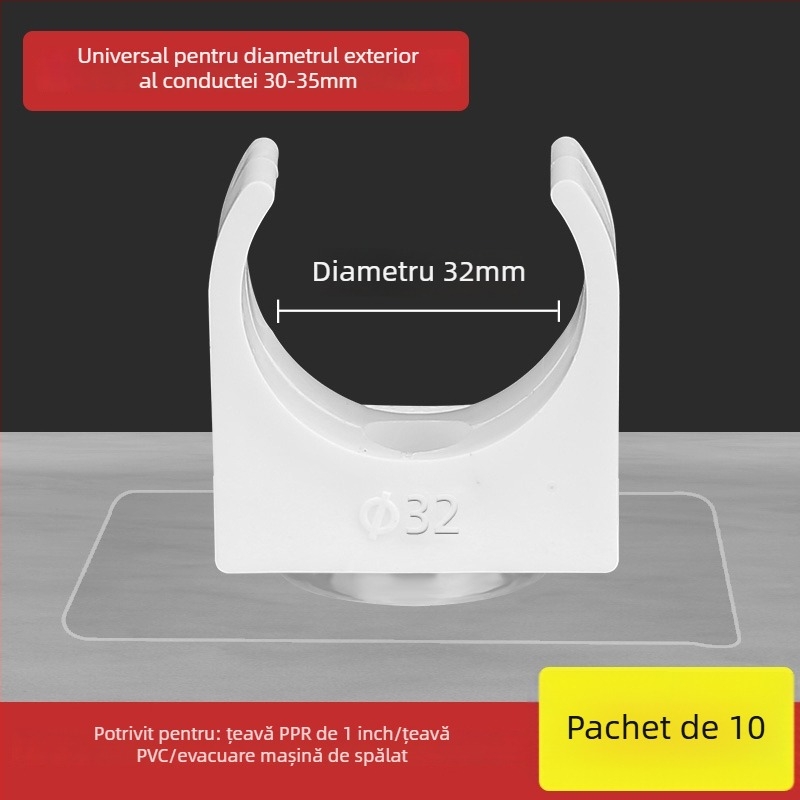 Clip fixare conducte fără găuri pentru țevi PPR, suport în formă de U pentru montaj pe perete, pentru gaze și apă; Tip: Alte; Domeniu de aplicare: Alte; Marcă: Alta