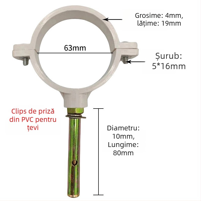Colier pentru conducte din oțel inoxidabil cu coadă plată pentru drenaj — Yu Ye
