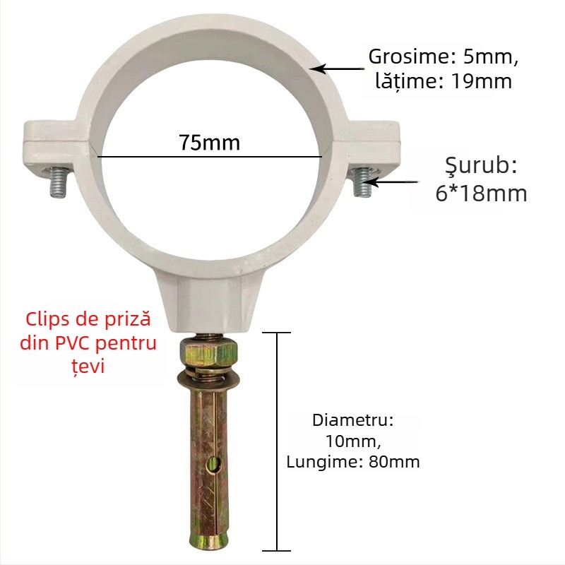 Colier pentru conducte din oțel inoxidabil cu coadă plată pentru drenaj — Yu Ye