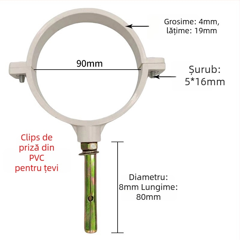Colier pentru conducte din oțel inoxidabil cu coadă plată pentru drenaj — Yu Ye